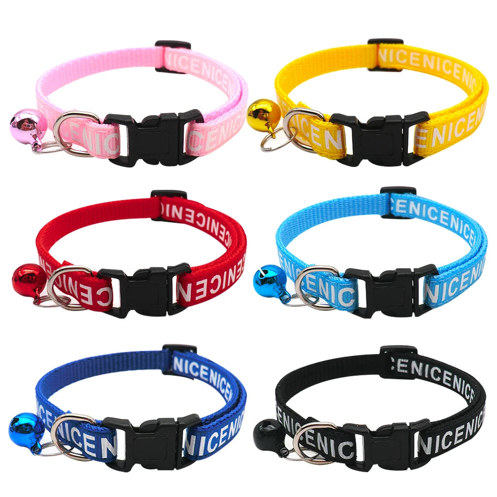 100pcs dog collar personalized NICE Print Color Cat Small Dog Cute Adjustable for Puppy Kittens Necklace good Pets Accessories