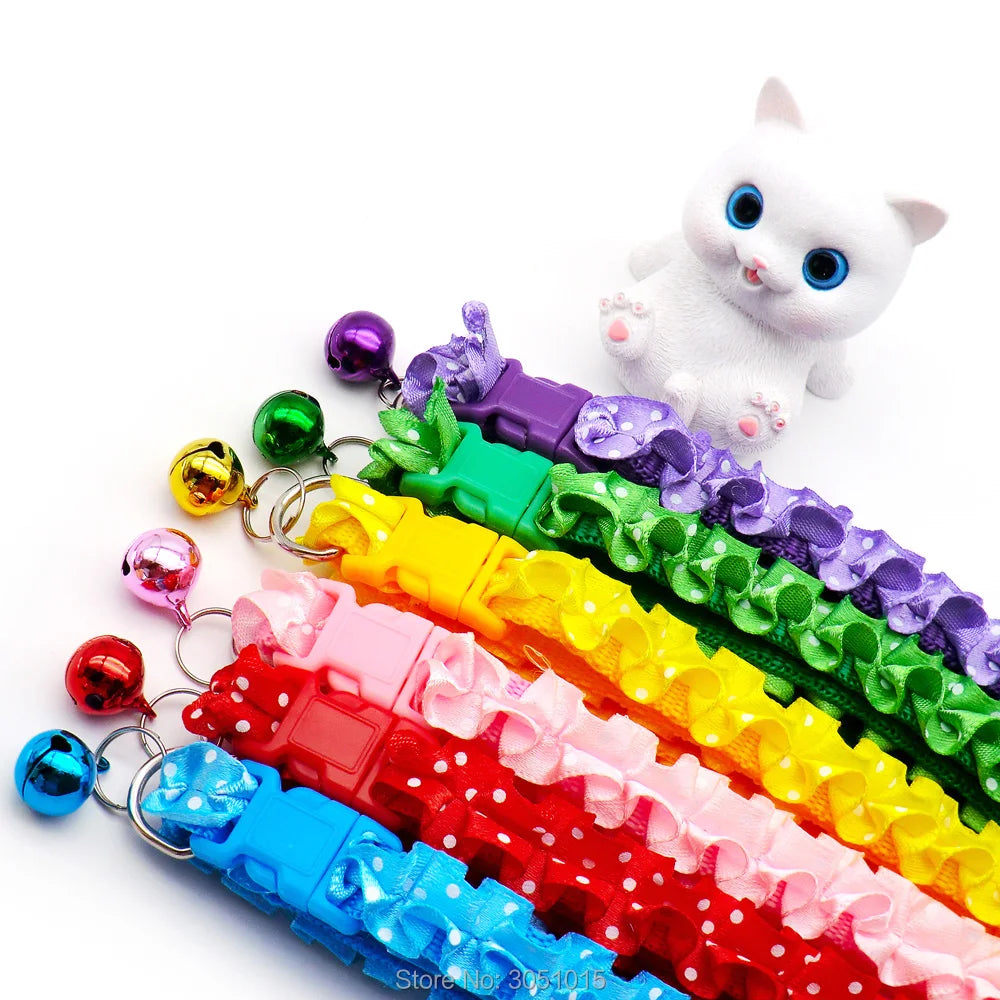 Wholesale 24Pcs Useful Puppy Kitten Cat Dog Strap Buckle Pet Collar Fabric Pattern Dogs Pet Supplies Cat Kitten Collar Pet Shop