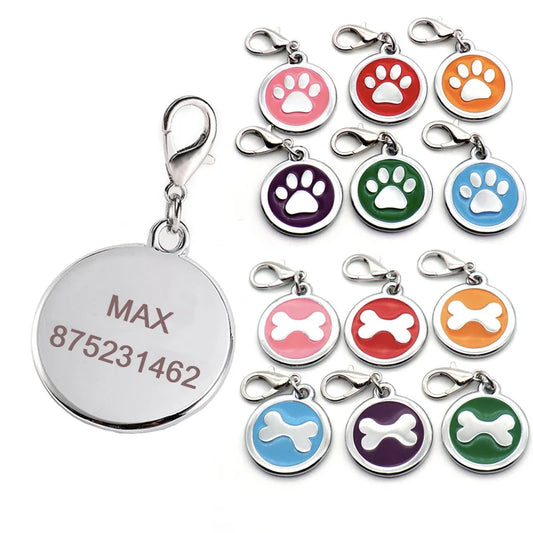 Name Dog Tags Free Engraving Pet Dog Cat Collar Accessories Decoration Pet ID Dog Tags Collars Cat Tag Customized Tag