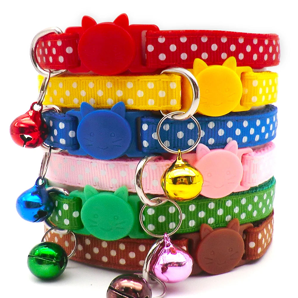 100PCS Christmas Pets Collar With Bell Adjustable Quick Disengagement Personalized Dog Collar Small Dog Puppy Dog Accessories