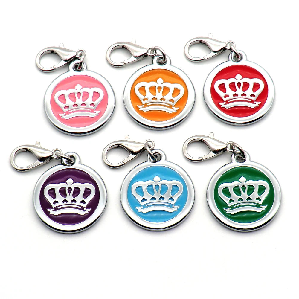 Wholesale 20Pcs Personalized Pet ID Tag Keychain Engraved Pet ID Name for Cat Puppy Dog Collar Tag Pendant Bone Pet Accessories