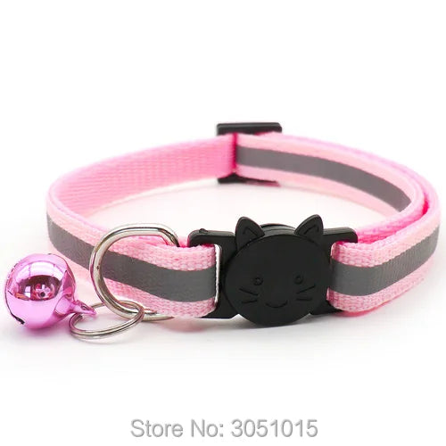 wholesale 24Pcs Puppy Dog Pet Collar with Bell Safety buckle Adjustable Kitten puppy Collar Neck Strap Pet Collar Accessories