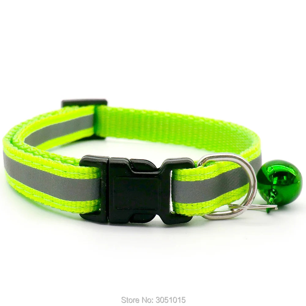 Wholesale 24PCS Safety Reflective Collar Adjustable For Dog Puppy Cat Pet Collars Dog Collar Puppy Accessories dogs collars