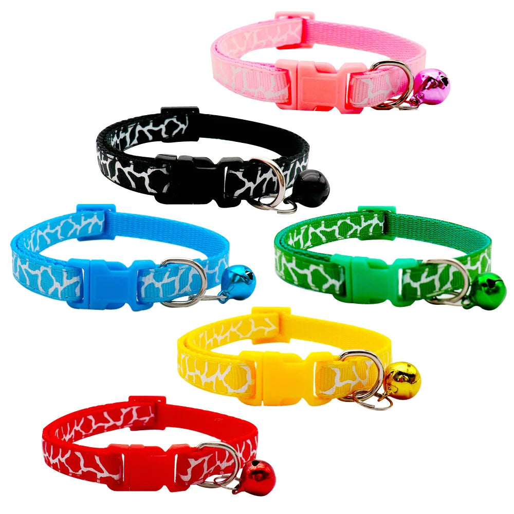 Wholesale 24Pcs Cute Dog Collar With Bell Pendant Adjustable Kitten Collars Puppy Chihuahua Raabit Necklace Pets Accessorie