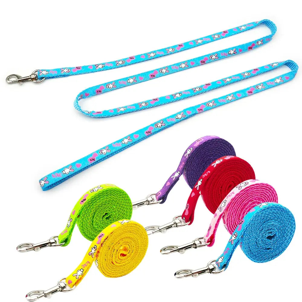 24Pcs Dog Harness Printing Cat Leashs Training Mesh Chest Strap Supplies Adjustable Outdoor Walking Head Lead For Puppy And Pet