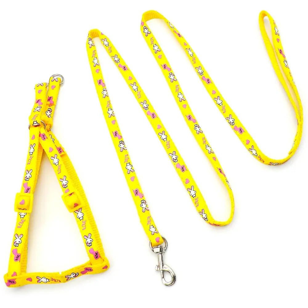 24pcs Adjustable Rabbit Pet Cat Puppy Dogs Leash Harness Colorful Puppy Lead Leashes For Small And Large Dogs Walk Dog Leash