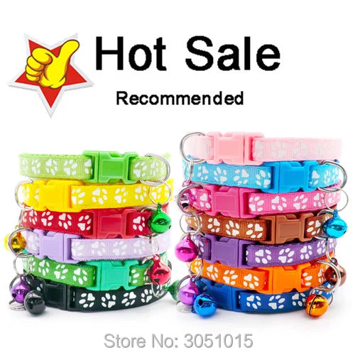 Wholesale 24Pc Safety Casual Dog Collar Neck Strap Fashion Adjustable With Bell Pet Collar Delicate Dog Cat  Pet Shop