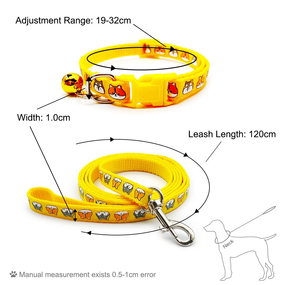 24Pcs Dog Harness Printing Cat Leashs Training Mesh Chest Strap Supplies Adjustable Outdoor Walking Head Lead For Puppy And Pet