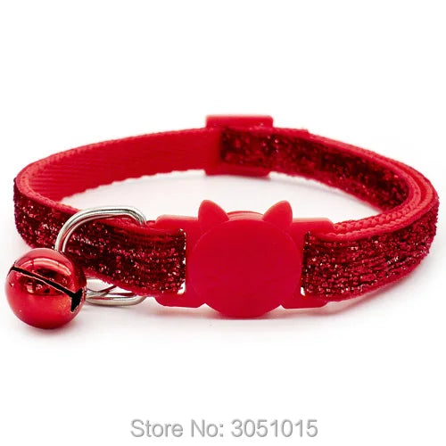 Wholesale 24 Pcs Delicate Adjustable Pet Dog Collar For Puppy Kitten Neck Strap with Bell Cat Face Button Collars For Dog