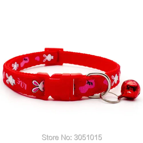 Wholesale 24Pcs Pet Shop Cat Dog Collar With Bell Adjustable Buckle Dog Collars Cat Puppy Pet Cat Dog Accessories Small Dog