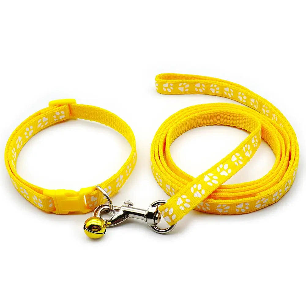 24Sets Lovely 120cm Paw Dog colloar Leash High Quality Long Pet Walking Lead Rope Dog Daily Walking Leash Supply Pet Supplies