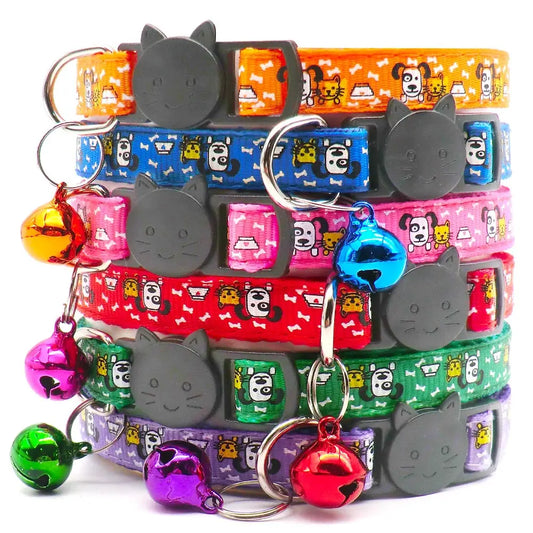 100pcs Dog Collar Neckties Safety Buckle Cat Bowtie Pet Supplies Pattern AdjustableCollar for Animal Id Tag Grooming Accessories