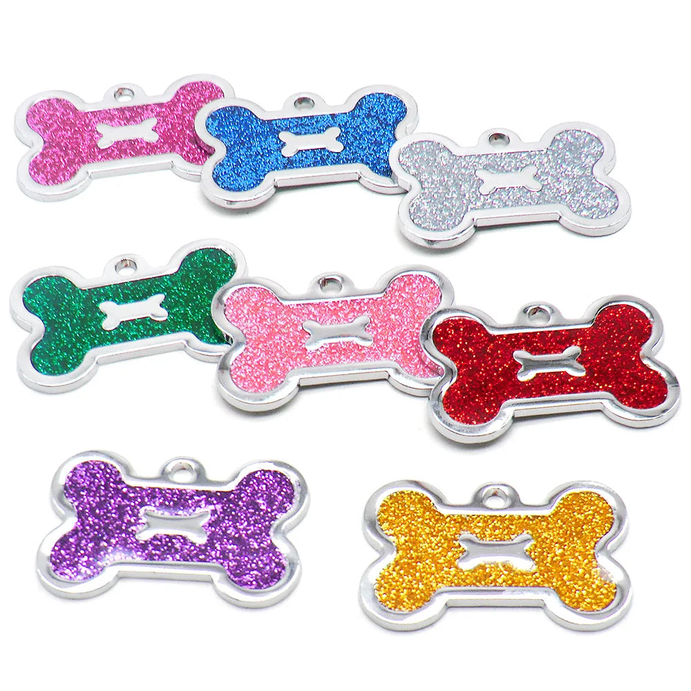 New 20 Pcs Personalized Bone Dog ID Tag Engraved Pet ID Name Puppy Dog Tag Pendant Collar Puppy Collar Dog Pendant Accessories