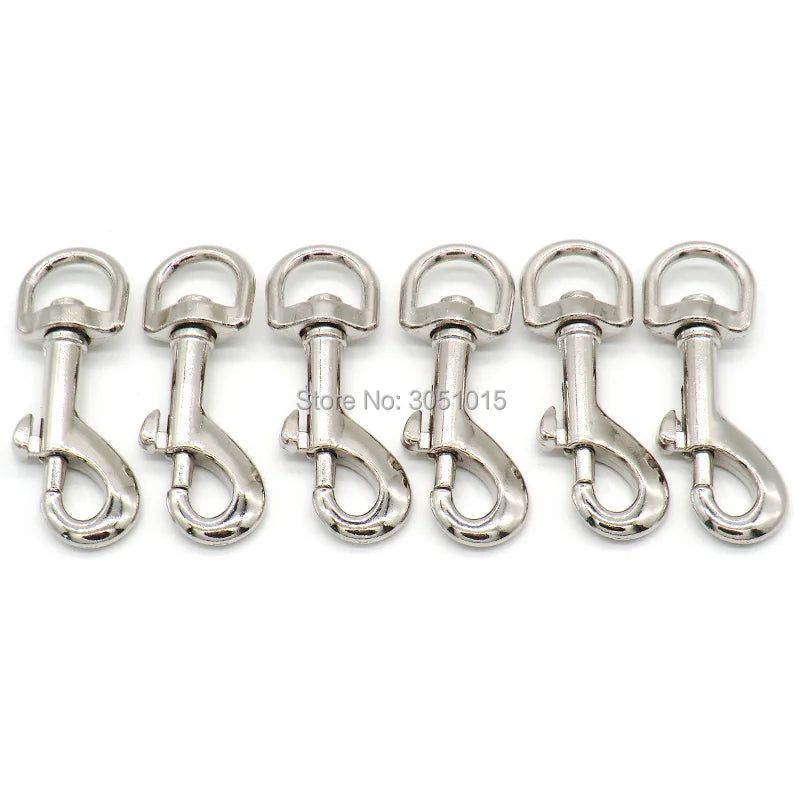 Wholesale 20/50/100  Silver Split Key Ring KeyChain For Pet Dog Tag Silver Clasps Pet Clasp Hook Hardware Dog clip buckle