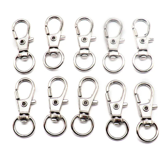 Wholesale 100 X Silver Key Ring KeyChain Split Chain For Key Rings Dog Tag Accessories For Pet Bag Decoration Jewelry Buckle