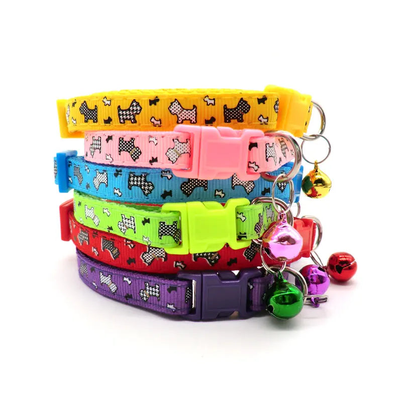 Wholesale 50Pcs/100pcs Pet Dog Tag Collar adjustable Puppy Cat ID Tag Nameplate Collars For Small Medium Large Dogs  PetFitting