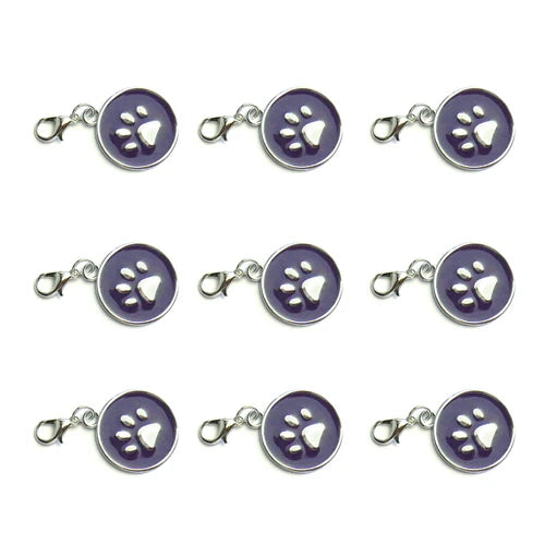 Wholesale 100pcs Paw Shape Dog Collar Alloy  Cat Tag Pet Collar Keyrings Accessories ID tag Name Telephone Personalized Plate