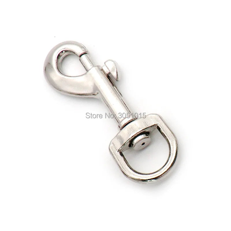 Wholesale 20/50/100  Silver Split Key Ring KeyChain For Pet Dog Tag Silver Clasps Pet Clasp Hook Hardware Dog clip buckle