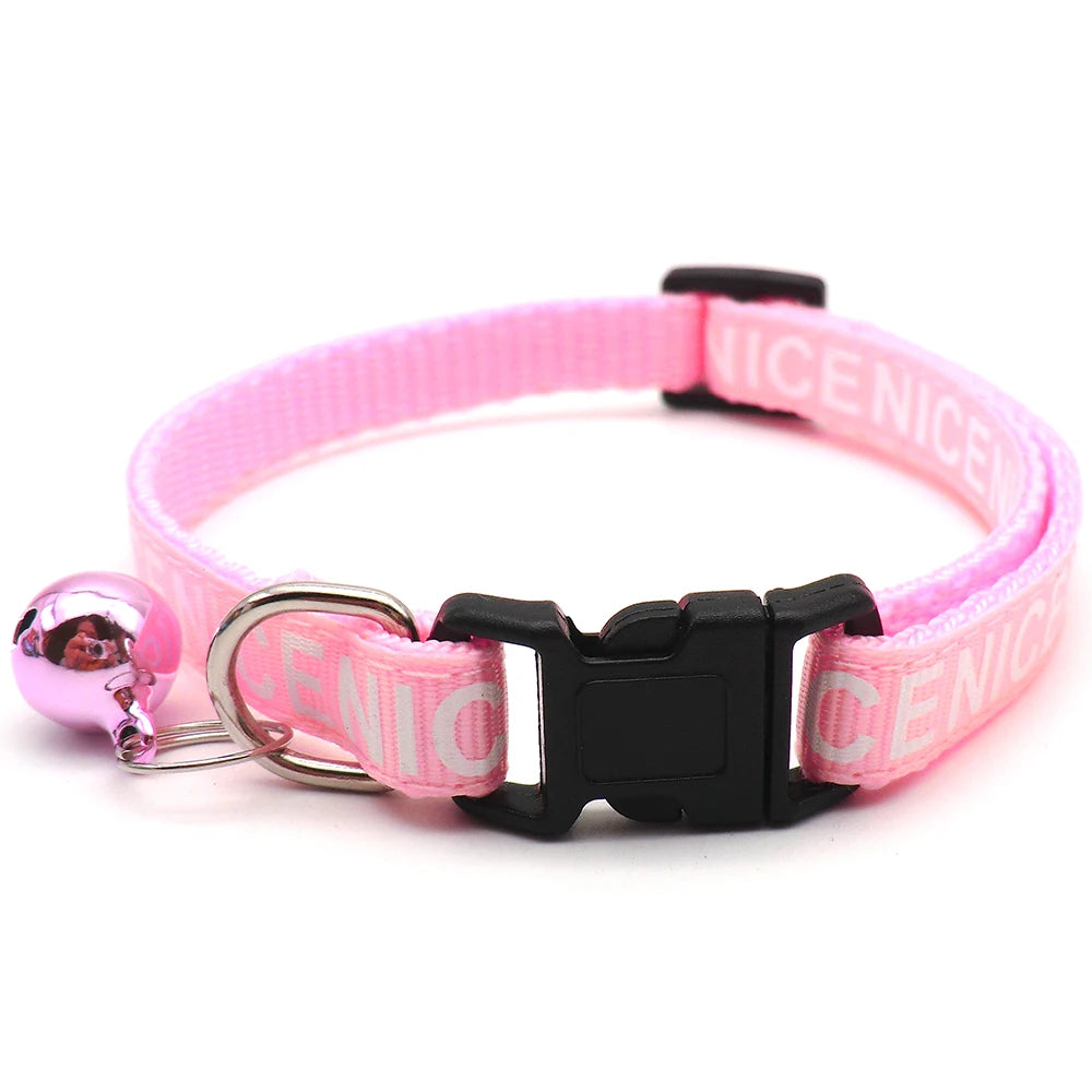 100pcs dog collar personalized NICE Print Color Cat Small Dog Cute Adjustable for Puppy Kittens Necklace good Pets Accessories