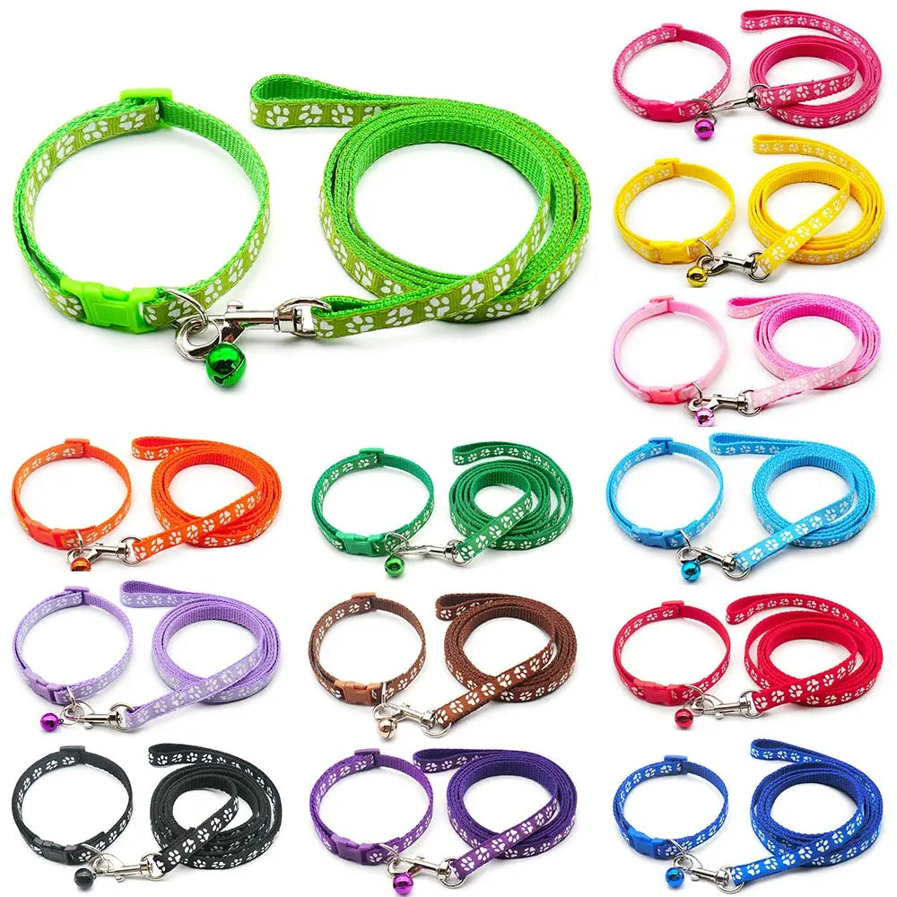 24Sets Dog Cat Leash Adjustable Leashes Collar Puppy Outdoor Walking Chihuahua Terier Schnauzer Outdoor Traction Rope General