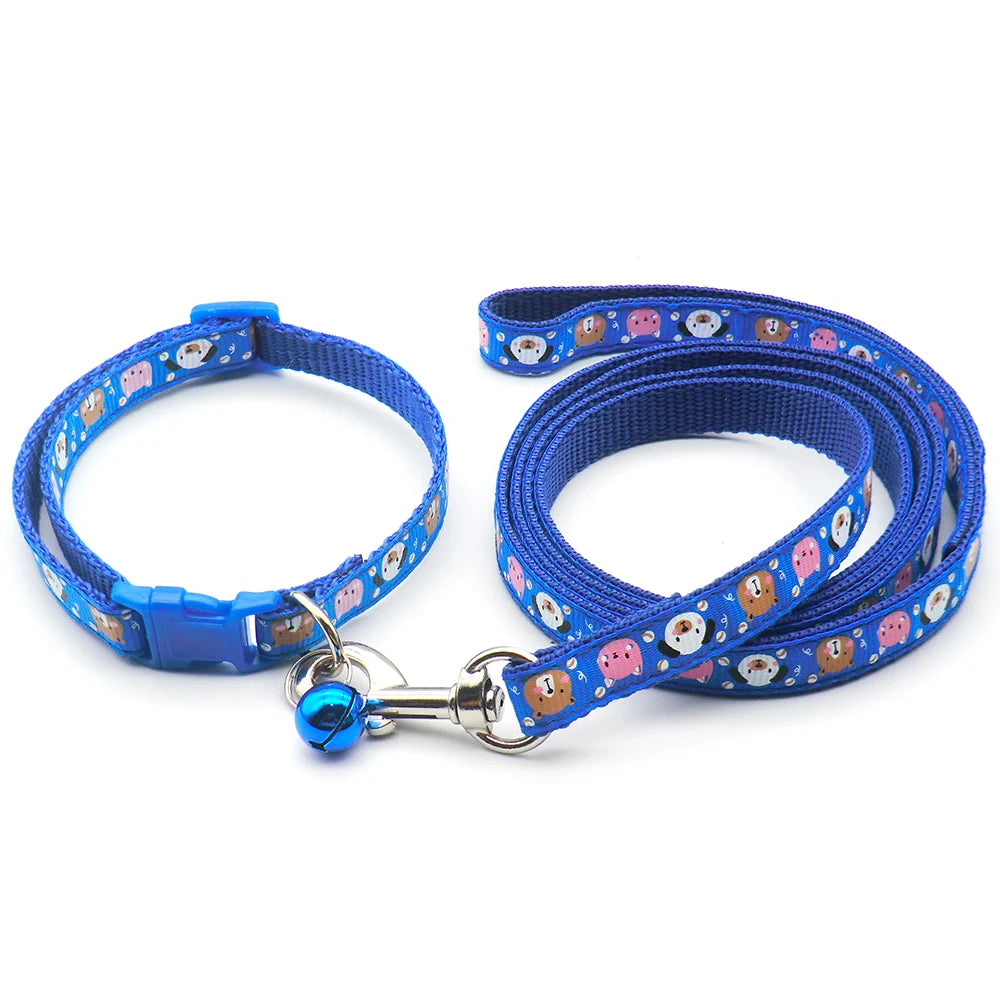 24 Sets Dog Harness with Lead Leash Puppy Cat Adjustable Colors Choose Chain Collars Interactive Toy Pet Supplies Accessories