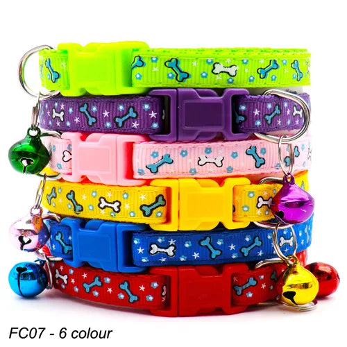 Wholesale 100Pcs Dog Collar With Bell For Dog Adjustable Pet Product Accessories Buckles Cat ID Tag Bow Ties Rabbit Neckties