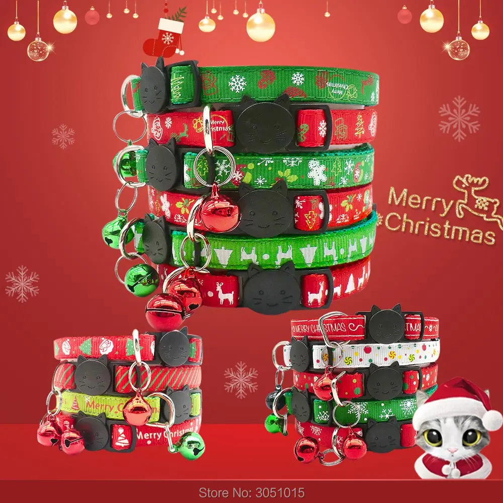 wholesale 100pcs dog christmas collar Cat Face personalise Neck Strap Dog id Lovely Pet Supplies Accessories christmas present