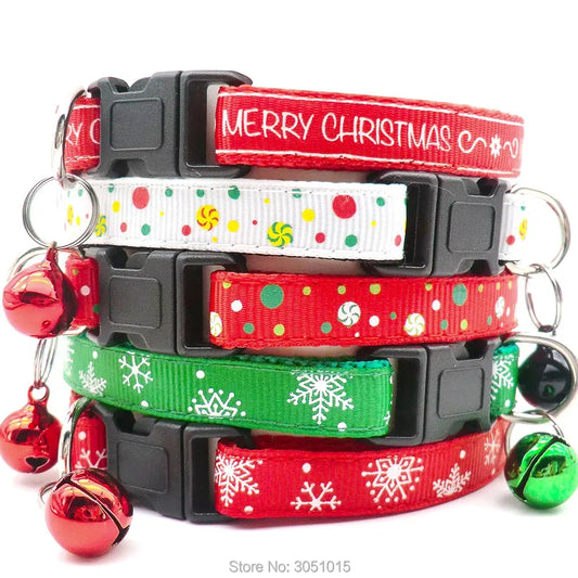 100pcs Christmas Pet Products Dog Colorful Festives Gifts Accessories Pet ID Dog Collar Holiday Atmosphere Dogs Pets Products