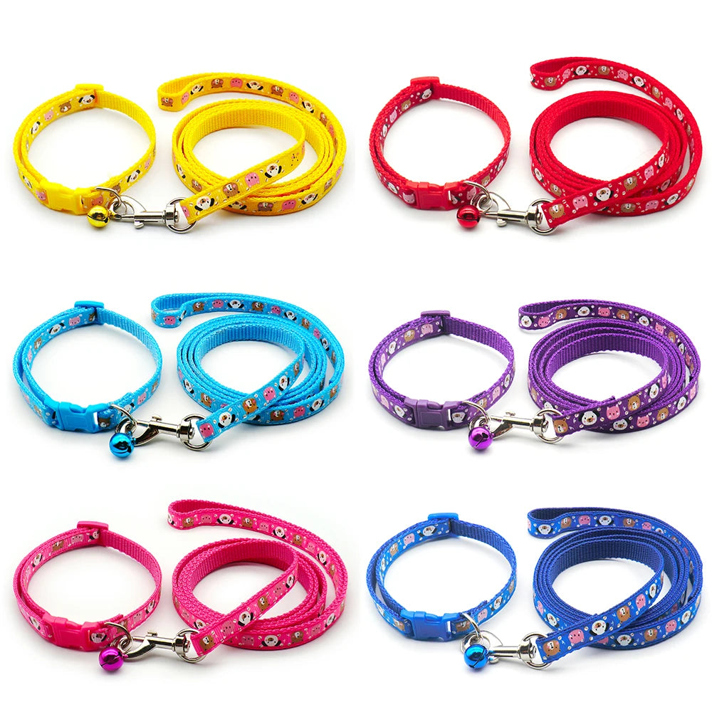 24 Sets Dog Harness with Lead Leash Puppy Cat Adjustable Colors Choose Chain Collars Interactive Toy Pet Supplies Accessories