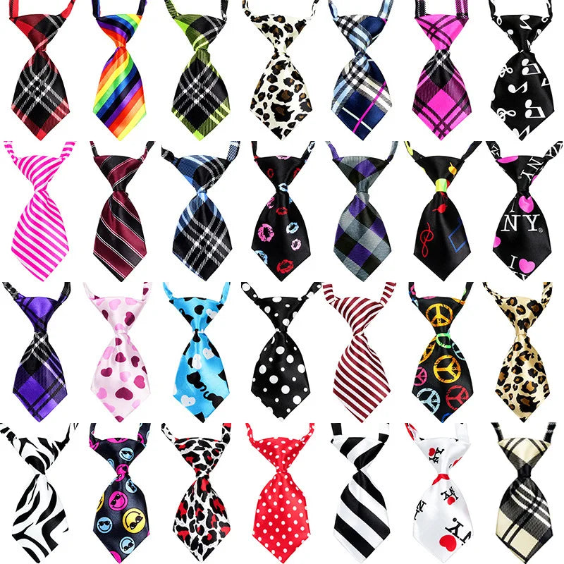 Wholesale 50/100/300 Dog Cat Transer Adjustable Dog Cat Pet Cloth Adorable Grooming Tie Necktie 28 Pure Colors Grooming Bow Tie