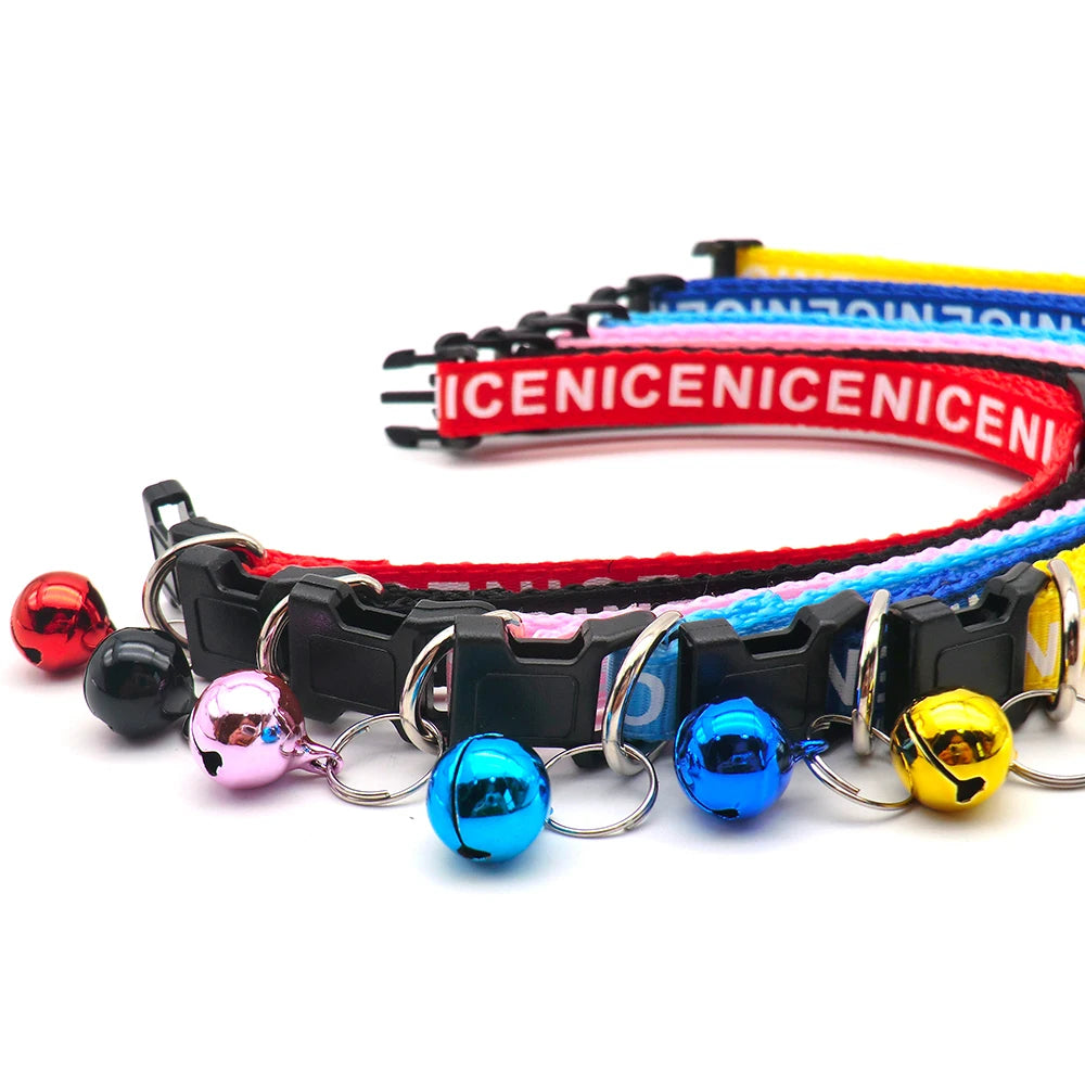 100pcs dog collar personalized NICE Print Color Cat Small Dog Cute Adjustable for Puppy Kittens Necklace good Pets Accessories