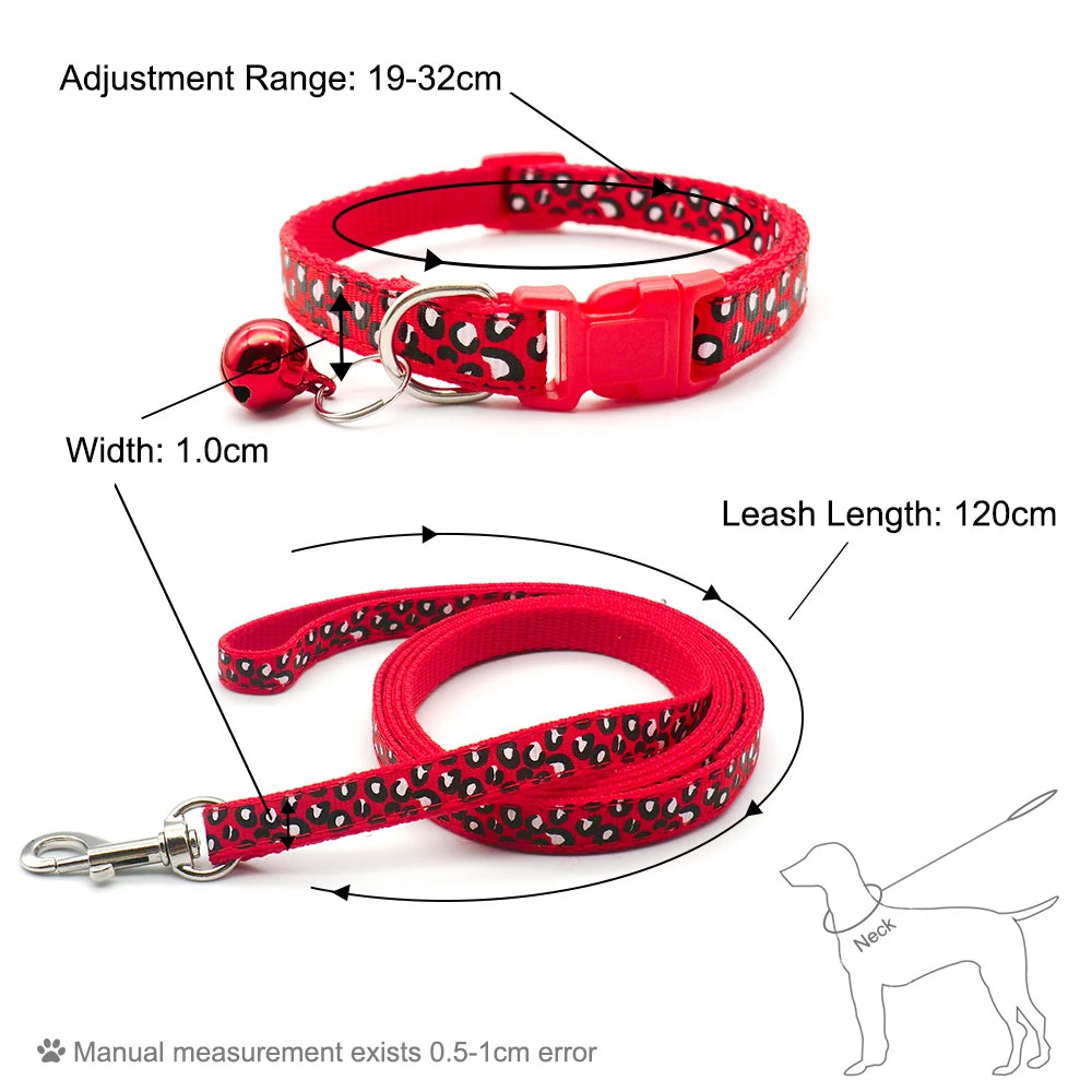 24Pcs Pet Supplies Small Cat Dog Leash Bone Decor Chest Strap Adjustable Dog Collar Harness Walking ID Accessories Anti-lost