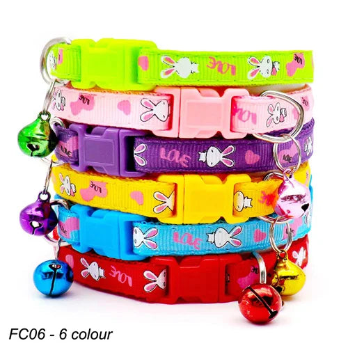 Wholesale 100Pcs Dog Collar With Bell For Dog Adjustable Pet Product Accessories Buckles Cat ID Tag Bow Ties Rabbit Neckties