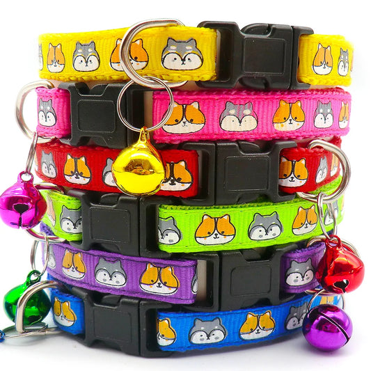 100Pcs Dog Collar Colorful Series Personalized Pet Collar for Small Dogs Corgi Teddy Dog Colla rAdjustable Buckle Collar