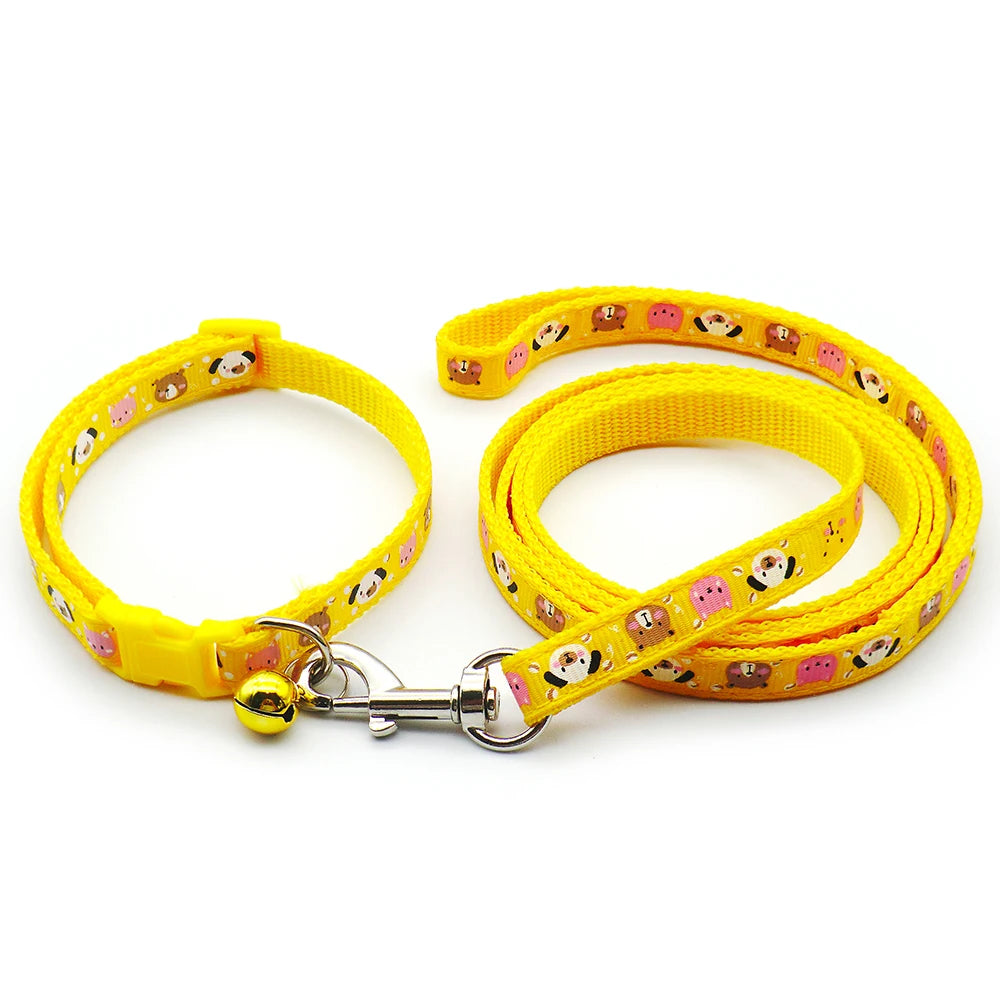 24 Sets Dog Harness with Lead Leash Puppy Cat Adjustable Colors Choose Chain Collars Interactive Toy Pet Supplies Accessories