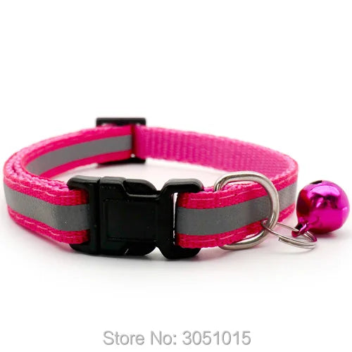 Wholesale 24Pcs Reflective Pet Supplies Dog Collar Cat Necklace Print Adjustable Collar Bell Positioning Pet Collar Dropship