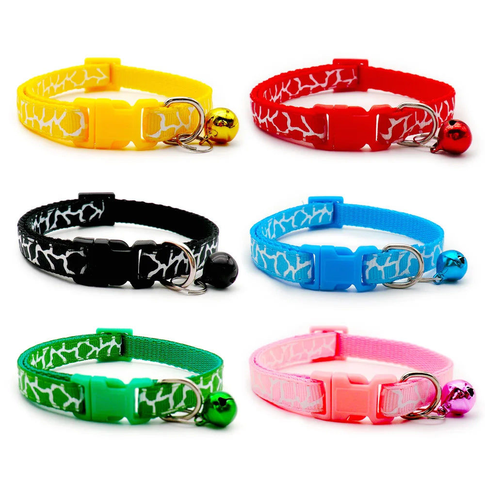 Wholesale 24Pcs Cute Dog Collar With Bell Pendant Adjustable Kitten Collars Puppy Chihuahua Raabit Necklace Pets Accessorie