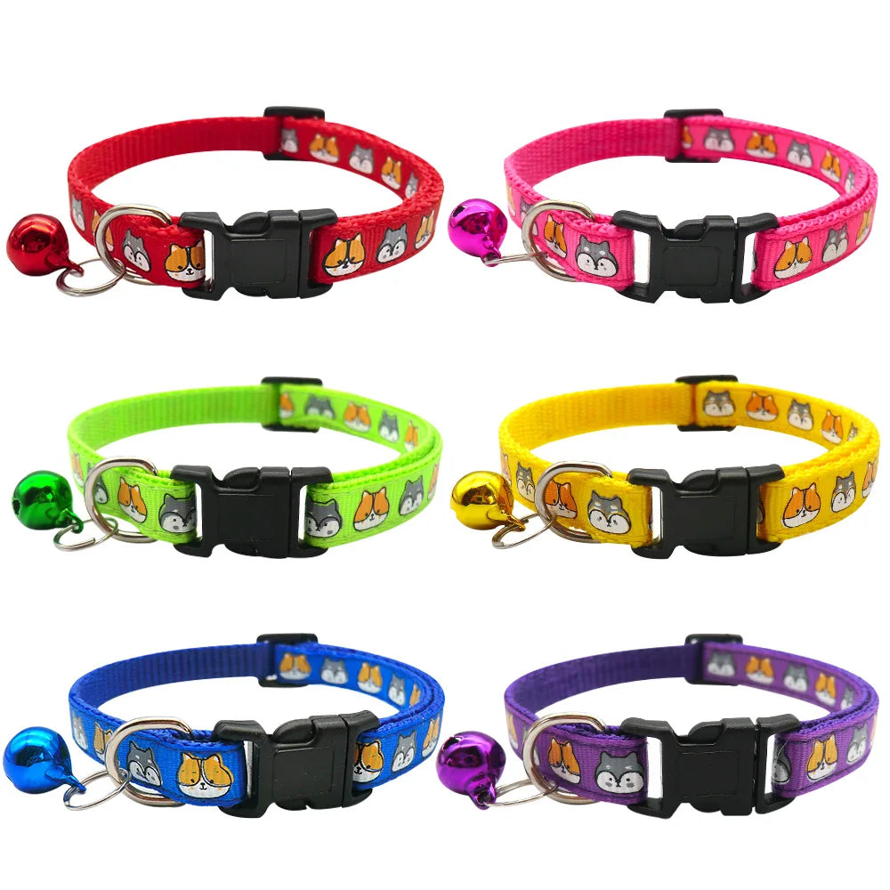 100Pcs Printed Dog Id Collar Bell Neck Ring Supplies Funny Puppy Pets Identify Accessories Outdoor Walking Multicolor Optional