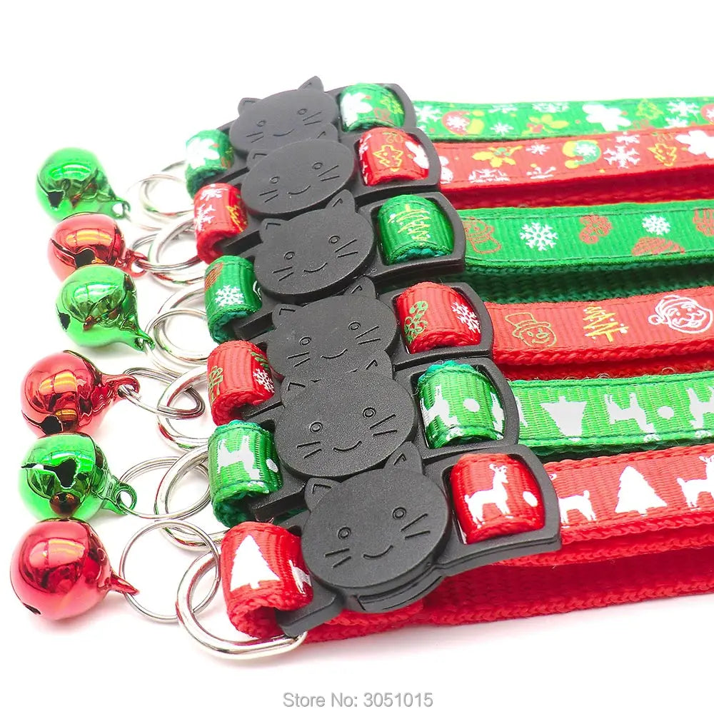 Wholesale 24Pcs safety buckle Christmas Pet Collar For Puppy Kitten Dog Collars Pet Cat Christmas Decoration