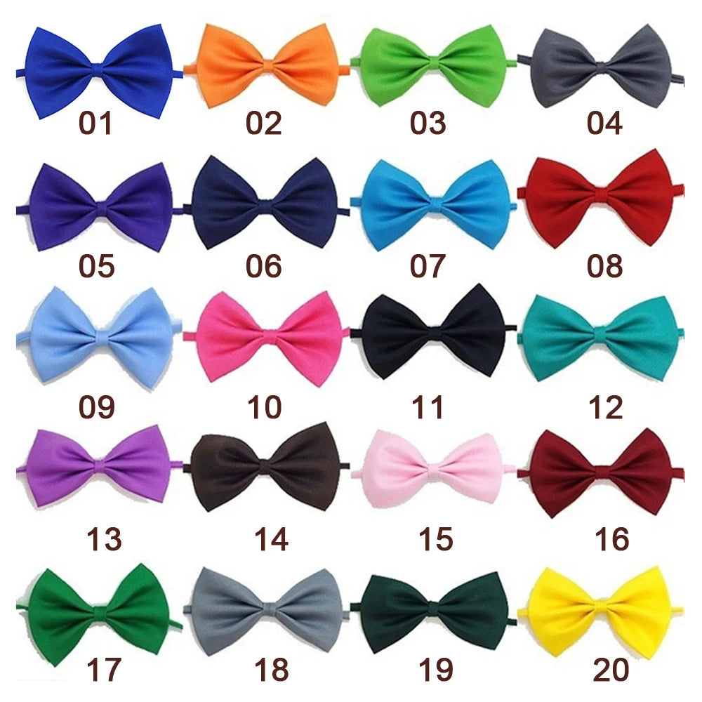 Wholesale 50 / 100Pcs Adjustable Dog Cat Bow Tie Neck Tie Pet Dog Bow Tie Puppy Bows Collar For Kitten Collar Pet Accessories