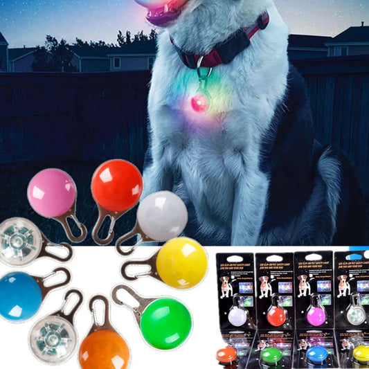 Wholesale 50Pcs LED Dog Tag at Night Lights Glowing ID Tag For Dogs LED DOG ID Tag Dog Collars Luminous Anti-Lost Pet Products