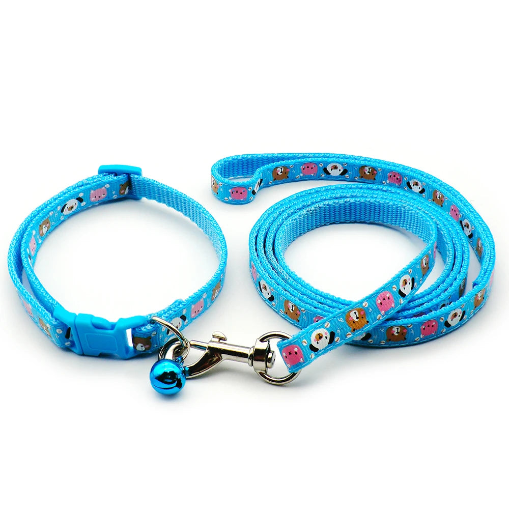 24 Sets Dog Harness with Lead Leash Puppy Cat Adjustable Colors Choose Chain Collars Interactive Toy Pet Supplies Accessories