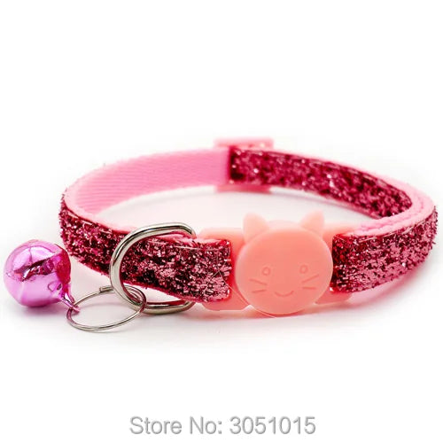 Wholesale 24 Pcs Delicate Adjustable Pet Dog Collar For Puppy Kitten Neck Strap with Bell Cat Face Button Collars For Dog