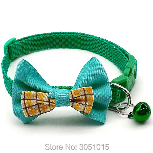 24Pc Pet Dog Collar Adjustable Buckles Adjustable Polyester Dog Collars Pet Collars With Bowknot Bells Charm Necklace Strap