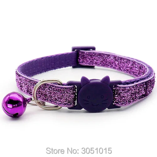 Wholesale 24 Pcs Delicate Adjustable Pet Dog Collar For Puppy Kitten Neck Strap with Bell Cat Face Button Collars For Dog