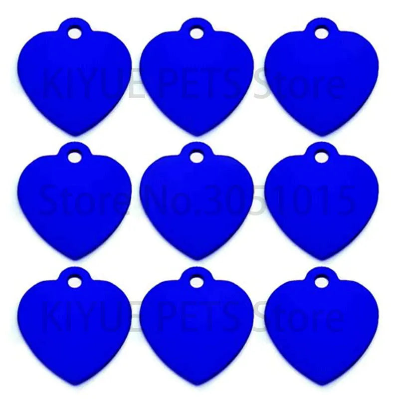 Wholesale 100Pcs Personalized Heart Dog Tag Pet Dog ID Name Wedding Gift Tag Card Customized Laser Name Dog Collar Accessories