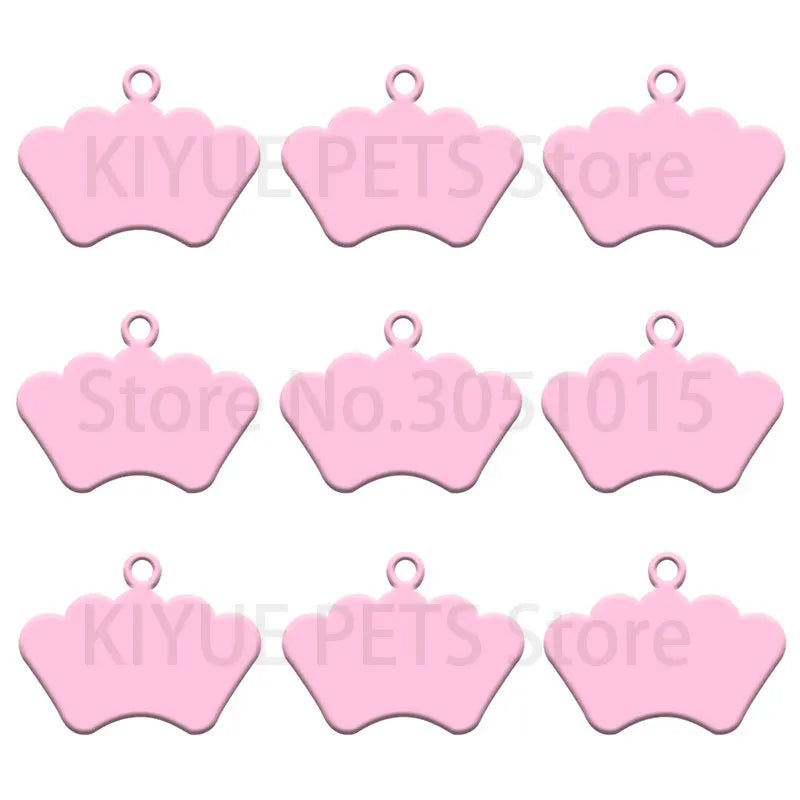 Wholesale 100Pcs Name Personalized Dog Id Tag Pendant Keychain  identity Card Nameplate Laser Engraving Aluminum Anodized Dog ID