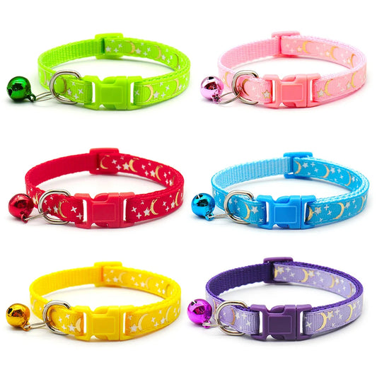 New 24Pcs  For Small Dogs Stars Moon Pet Puppy Collar Buckle Cute Personalized Kitten Leash Accessory Supplies