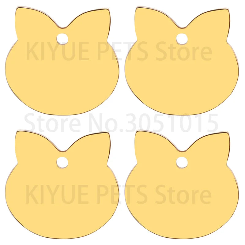 Wholesale 100pcs Personalized Dog Tag Pet ID Name Blank Customized Cat Puppy  Stainless Steel Collar Pet Accessorie Dropshipping