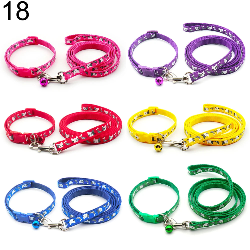 24Sets Dog Cat Leash Adjustable Leashes Collar Puppy Outdoor Walking Chihuahua Terier Schnauzer Outdoor Traction Rope General